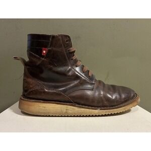 Oliberte Gando Brown Leather Boots Mens Sz 42 Safari Fair Trade Military US 10